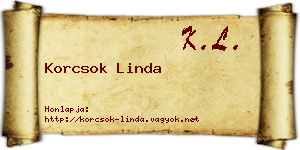Korcsok Linda névjegykártya